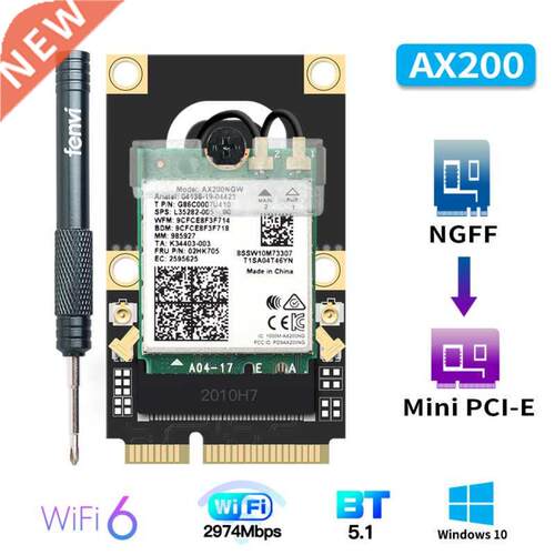 Mini PCI-E Wi-Fi 6 Adapter Wireless 2974Mbps Bluetooth 5.0 I