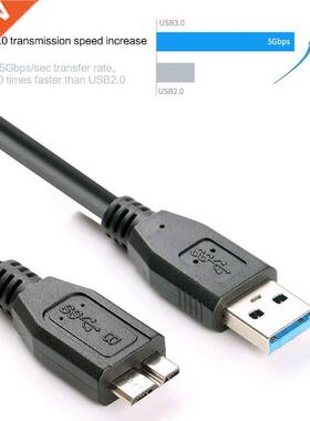 1 Pc 0CM Black Mini Portable USB .0 Male A To Micro B Dat