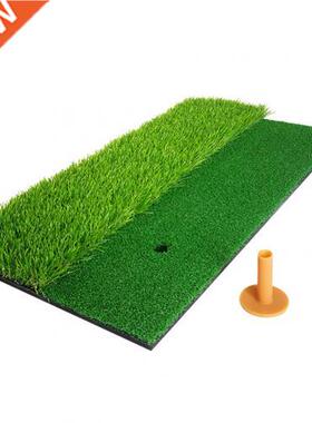 2-in-1 Golf Hitting Practice Training Mat Artificial Lawn Gr