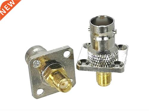 10Pcs BNC Female jack to SMA Female jack 4-Holes Flange RF A