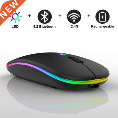 Bluetooth Wreless Wth USB Rechargeable RGB Mouse BT5.2 Fo