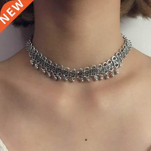 Tocona Flower alloy bead necklace tassel ort necklace&am