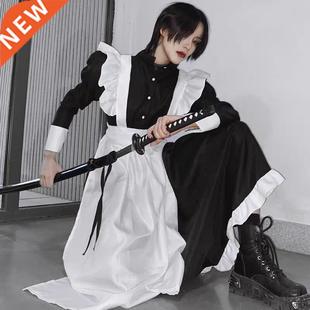 Women Maid Outfit Long Dress Apron Dress Lolita Dresses Men