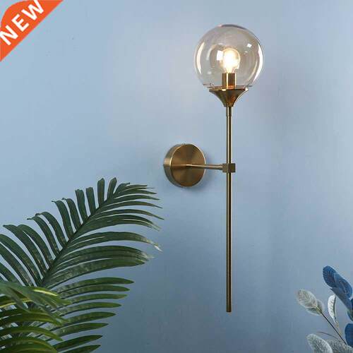 Nordic Modern Glass Wall Lp Gold Led Wall Light for Kitche