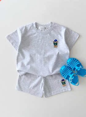 2 Pieces Summer Kids Baby Boys Girls Clothing Sets Cartoon C