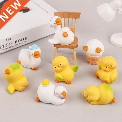 2Pcs/Set Creative Cute Adorkable Duck Animal Resin