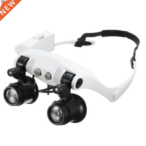 Portable Head Wearing Magnifying Glass 10X 15X 20X 25X LED D