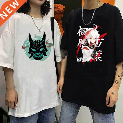 Genshin Impact T Shirt Men Kawaii Hu Tao Graphic Tees Xiao K