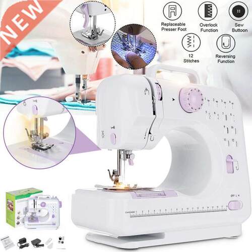 Multifunction 12 Stitches Desk LED Sewing Machine Portabl