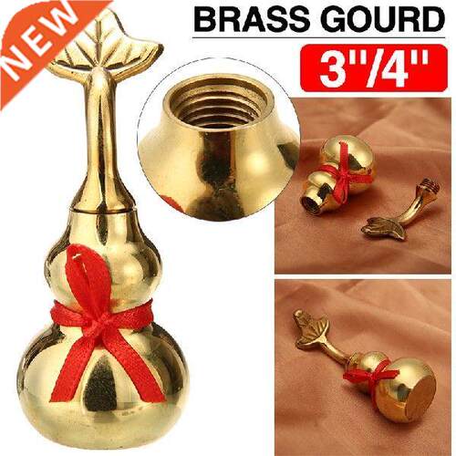 1 Pc Traditional Brass Chinese Natural Feng ui Gourd Wu