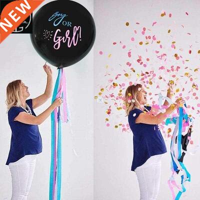 1Set 36inch Black Boy Or Girl Gender Reveal Party Latex
