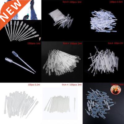 100PCS 0.2-4ML Transparent Pipettes Disposable Safe Plastic