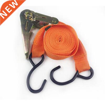 1Pc 25mm x 4.5m Polyester Double J-Hooks Ratchet Tie Down Ca