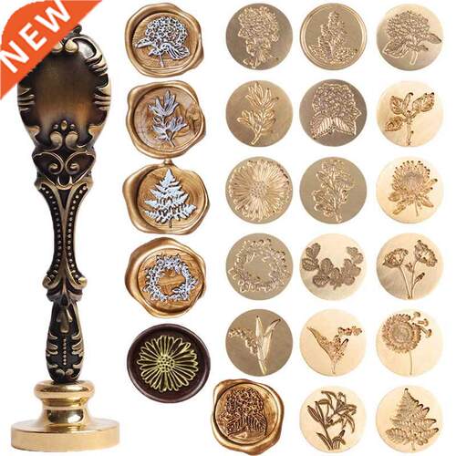 1Pcs Stamps Head Seal Wax Seal Stamp Retro Metal Plant Seal