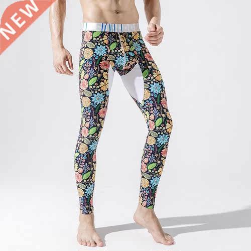 New Men's Cotton Fashion Long Johns Winter Warm Printed The