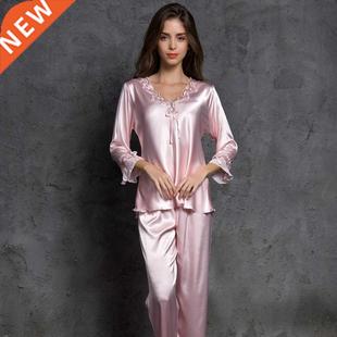 Women's Silk Satin Pajamas Pyjamas Set Sleepwear Pajamas