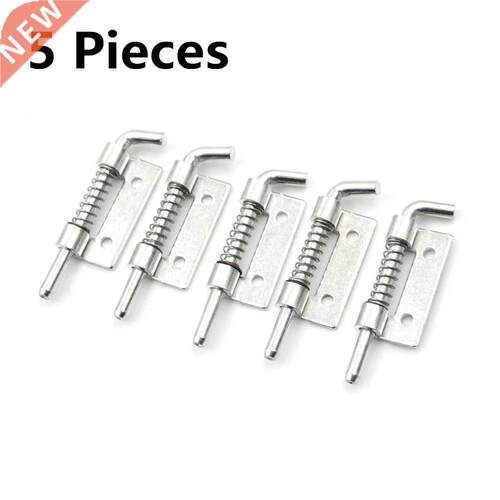 5pcs Spring Loaded Metal Security Brel Bolt Latch Silver T