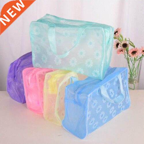 Save Space Waterproof PVC Floral Toiletry Bathing Storage