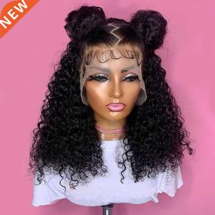 Jerry Curly 13x4 ort Bob Wigs HD Lace Frontal Human Hair W