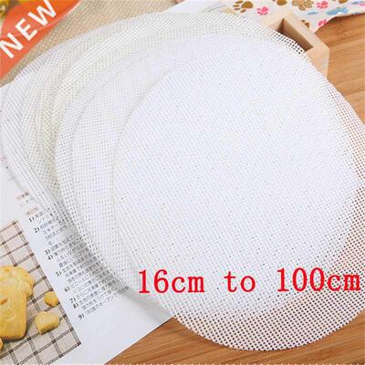 white Round Dumplings bamboo steamer Mat paper Silicone Non