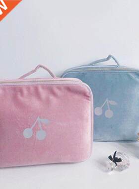 Cherry Velvet Cute Children's Handbag Portable Travel Bag