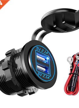 4.2A Dual USB Charger Socket Power Outlet Adapter 5V Waterpr
