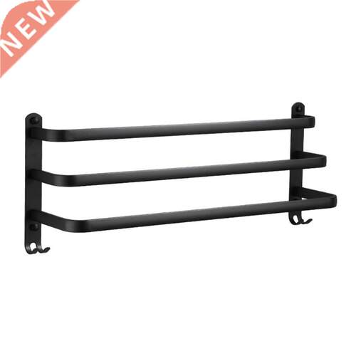 Space Aluminum Bath Towel Rack Holder Hanger Wall Mounted 3