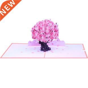 3D Pop Up Card Cherry Blossom Butterfly Blessing Message Gre