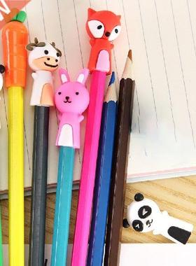 1 Set Ctoon Rubber Pencil Cap Cute Crot Bunny