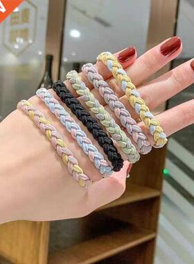 Hair Rope High Elastic Hair Tie for Boyfriend Small Leather