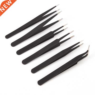 6pcs Security Antistatic Tweezers Anti-static Tweezer Mainte
