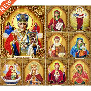 Sale 5D Diamond Painting Religion Icons Cross Stitch Kit