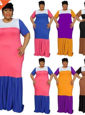 Xl-5xl Large size ladies fat MM swing dress大码胖MM女连衣裙