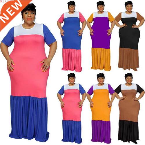Xl-5xl Large size ladies fat MM swing dress大码胖MM女连衣裙