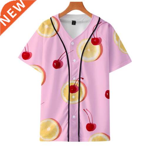 Summer thin cardigan baseball uniform Fruit fruit surroundin