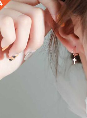 REETI 925 Sterling Silver cross Earrings for Women Fashion P