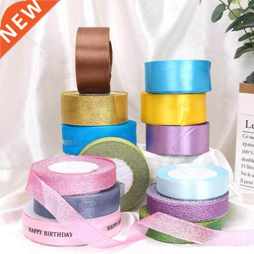 Cake decoration Ribbon Bow Gift Box golden onion Ribbon Pink