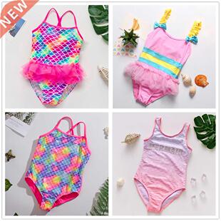 NEW 2021 Girls swimwe 1~14Yes Girl swimsuit one-piece Ch