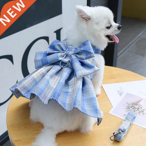 Pet Skirt Chest Strap Traction Rope Set Cute Sweet Colorful