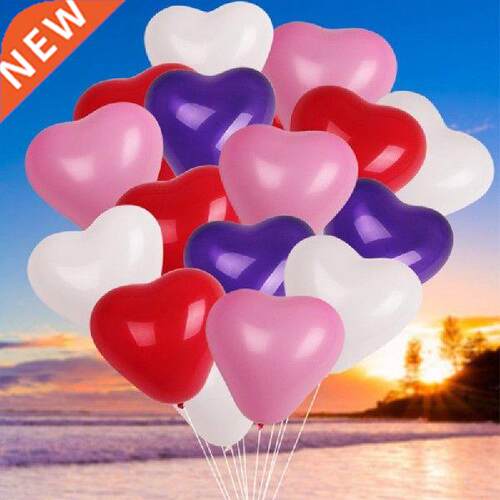 100pcs/lot Romantic 12 Inches Red Love Heart Latex Helium