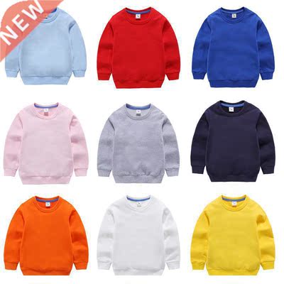 Children Autumn Sweatershirt Long Sleeved Solid Color Sweate