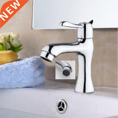 Brass Electroplating Vertical Basin Faucet Bathroom Vanity