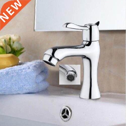 Brass Electroplating Vertical Basin Faucet Bathroom Vanity