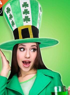 St Patrick's Ireland Festival high hat four-leaf clover