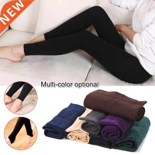 Autumn winter woman thick warm leggings candy color brushed