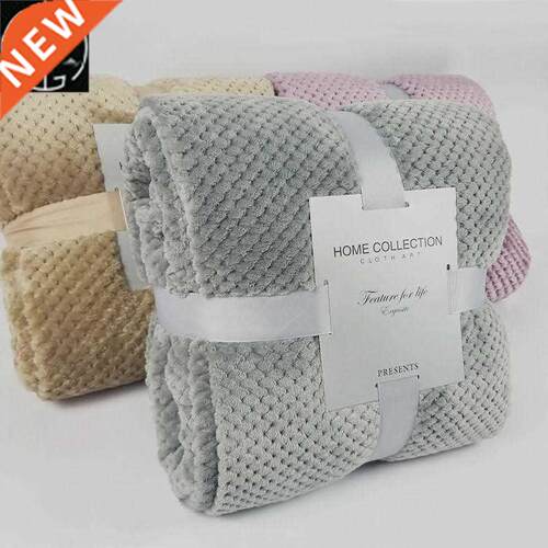 Flannel Fleece Sofa Throw Soft Travel Blanket Warm Bedspread