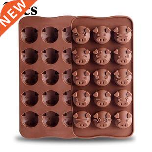 2pcs Easy Demoulding Silicone Chocolate Molds For Baking