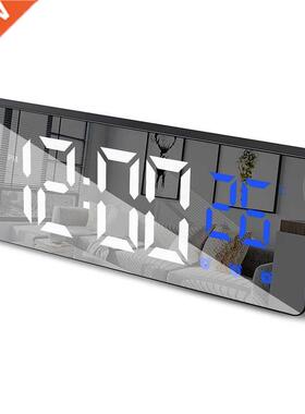 LED Digital Electronic Simplicity Mirror Clock With Snooze V