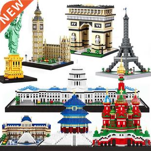 Architecture Liberty Statue Big Ben Eiffel Tower Model Buil