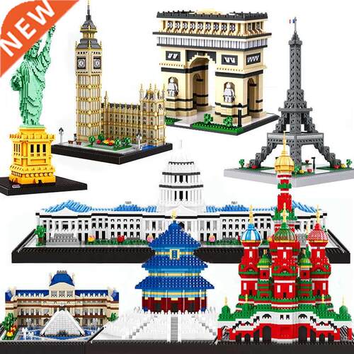 Architecture Liberty Statue Big Ben Eiffel Tower Model Buil